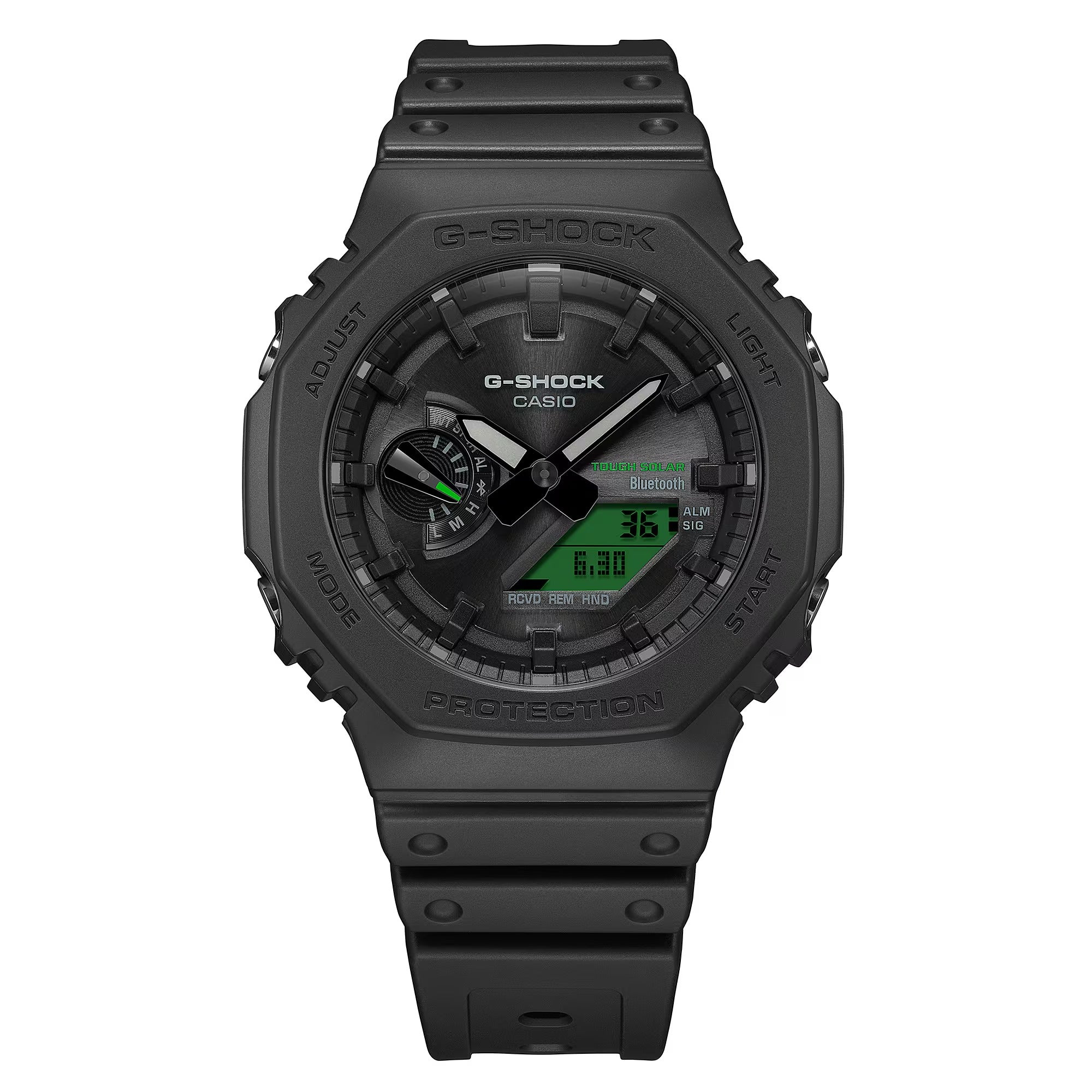 Orologio G-SHOCK Classic, Serie GA-2100, nero e verde elettrico, 45mm - GA-B2100BEG-1AER