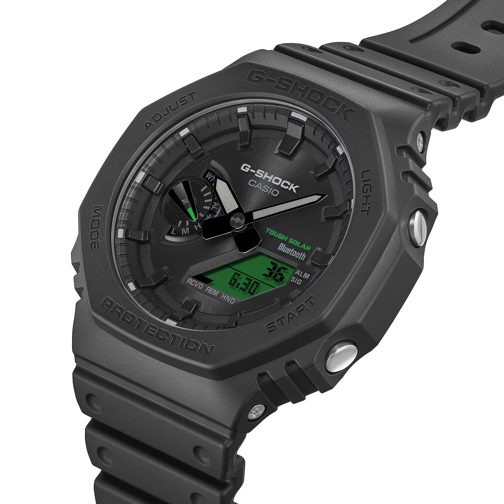 Orologio G-SHOCK Classic, Serie GA-2100, nero e verde elettrico, 45mm - GA-B2100BEG-1AER
