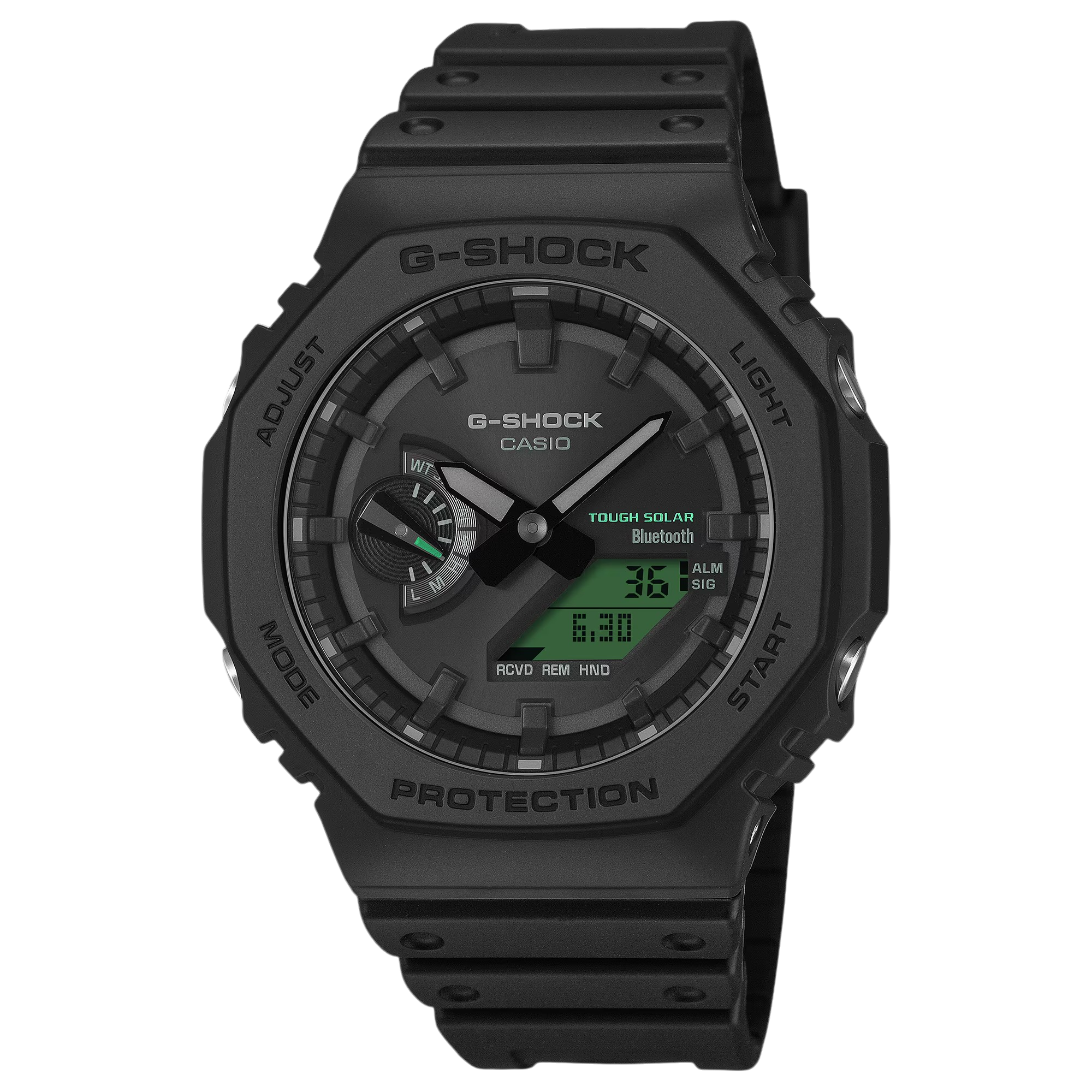 Orologio G-SHOCK Classic, Serie GA-2100, nero e verde elettrico, 45mm - GA-B2100BEG-1AER