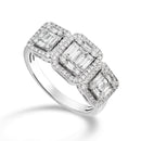 GOLAY - ANELLO TRILOGY CON DIAMANTI TEPPER E MONTATURA IN ORO BIANCO 18KT, 0.64CT - GA5148O4BR064