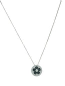 Choker in white gold and white and black diamonds - GB35786