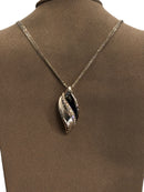 Collier avec pendentif en or blanc et diamants, 0,41 ct - GB38092