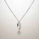Girocollo oro bianco e diamanti con pendente, 0.41ct - GB38092