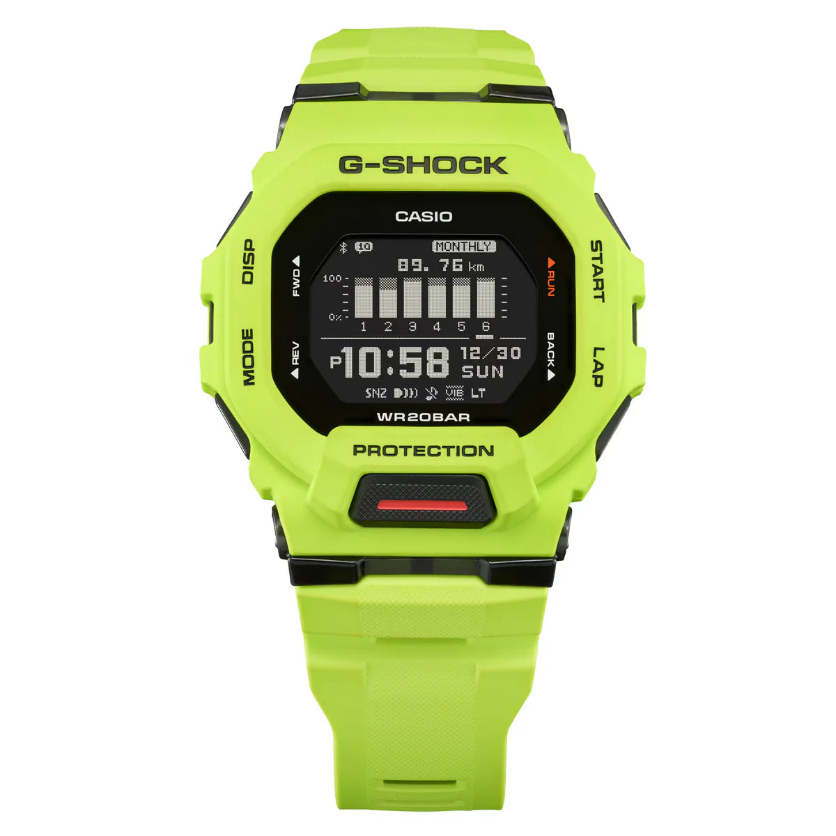 OROLOGIO G-Shock collezione G-SQUAD, Bluetooth function, giallo lime, 46mm - GBD-200-9ER