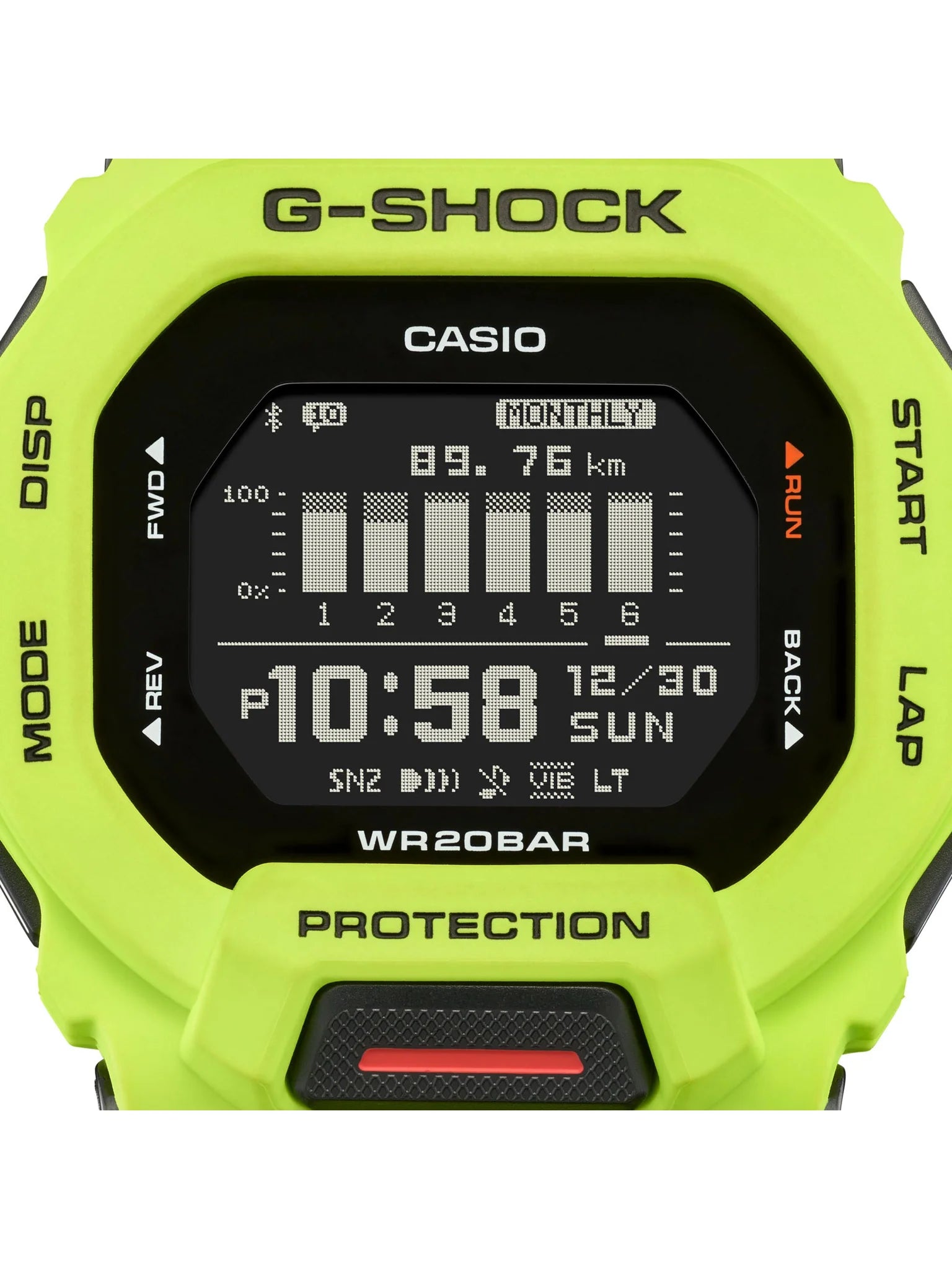OROLOGIO G-Shock collezione G-SQUAD, Bluetooth function, giallo lime, 46mm - GBD-200-9ER