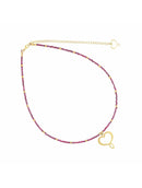 GIROCOLLO MAMAN RUBINI IN ARGENTO DORATO  - GCMESRB1MS