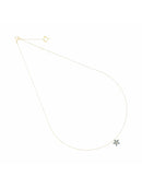 GIROCOLLO MAMAN ET SOPHIE IN ORO GIALLO 18KT CON PENDENTE FIORE, POLVERE DI DIAMANTI CELESTI - GCNSM15