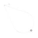 GIROCOLLO MAMAN ET SOPHIE IN ORO BIANCO 18KT CON PENDENTE STELLA, POLVERE DI DIAMANTI CELESTE - GCSSOB3TR5