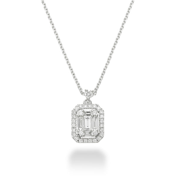GOLAY - COLLANA PUNTO LUCE  IN ORO BIANCO 18KT CON DIAMANTI TEPPER, 0.25ct - GD5122O4BR025