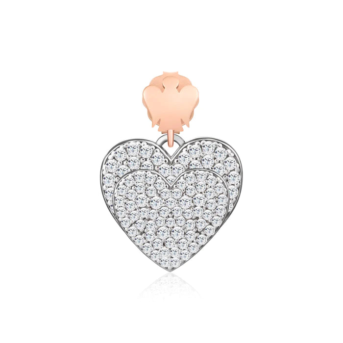 Roberto Giannotti Earrings with Double Heart in Silver - GIA436