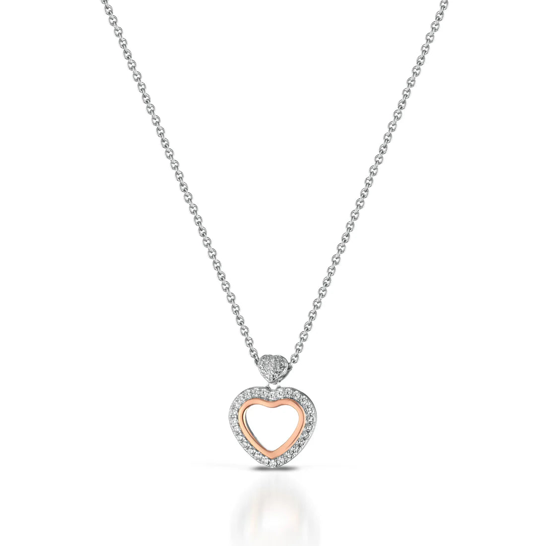 Collana con Cuore argento e zirconi TRILOGIA D'AMORE - GIA451