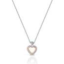 Collana con Cuore argento e zirconi TRILOGIA D'AMORE - GIA451