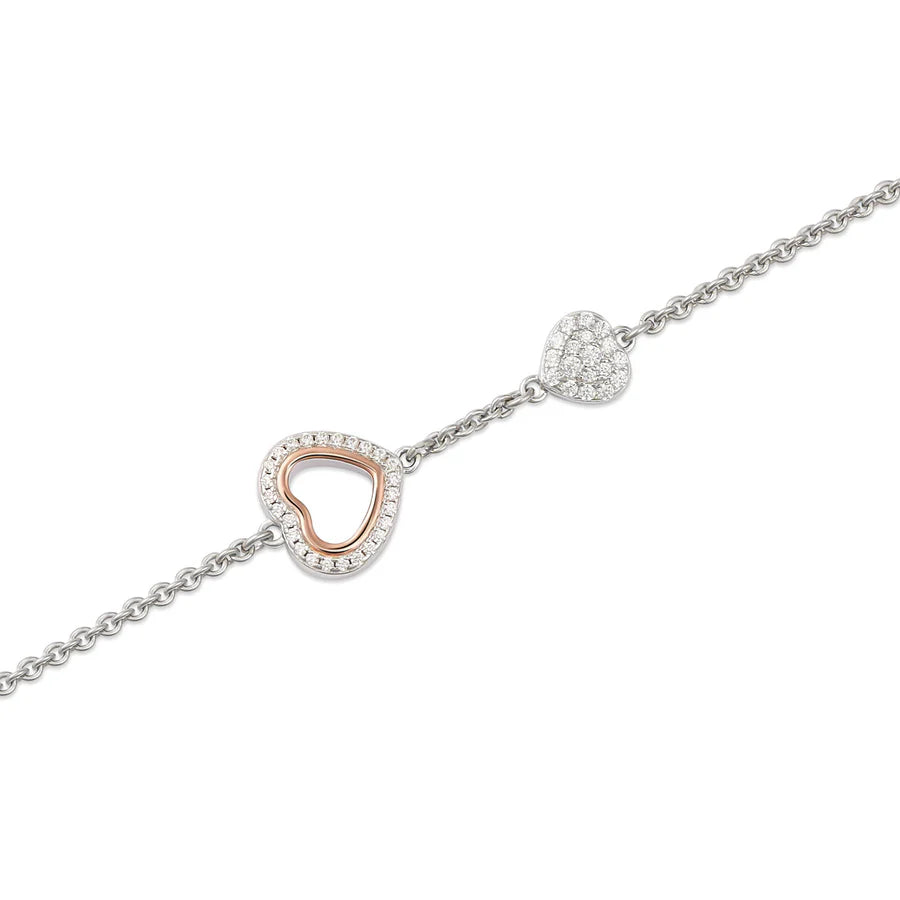 BRACCIALE roberto giannotti ARGENTO TRILOGIA D'AMORE cuore traforato - GIA452