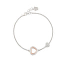 BRACCIALE roberto giannotti ARGENTO TRILOGIA D'AMORE cuore traforato - GIA452