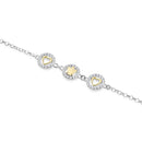Bracciale ROBERTO GIANNOTTI IN ARGENTO Angeli e Cuori Dorati con Zirconi - GIA461