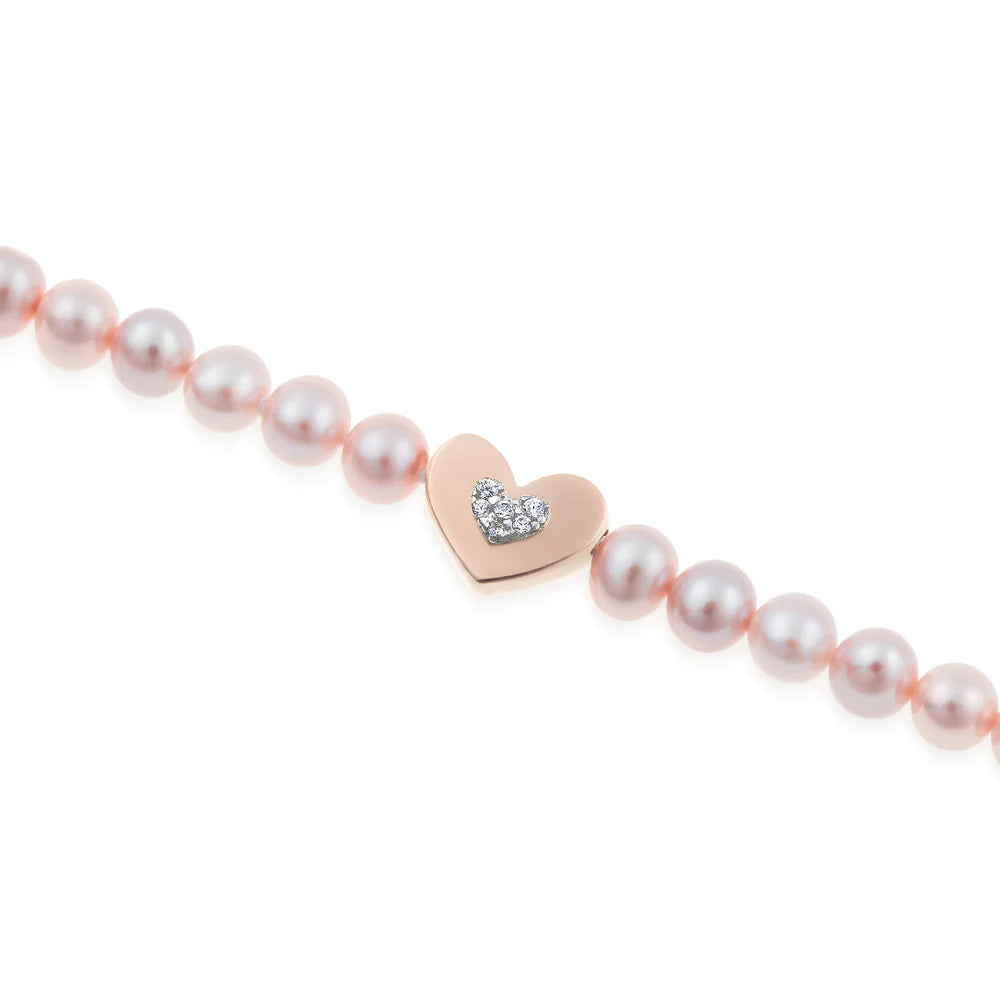BRACCIALE ROBERTO GIANNOTTI di Perle Rosa con Cuore - GIA478