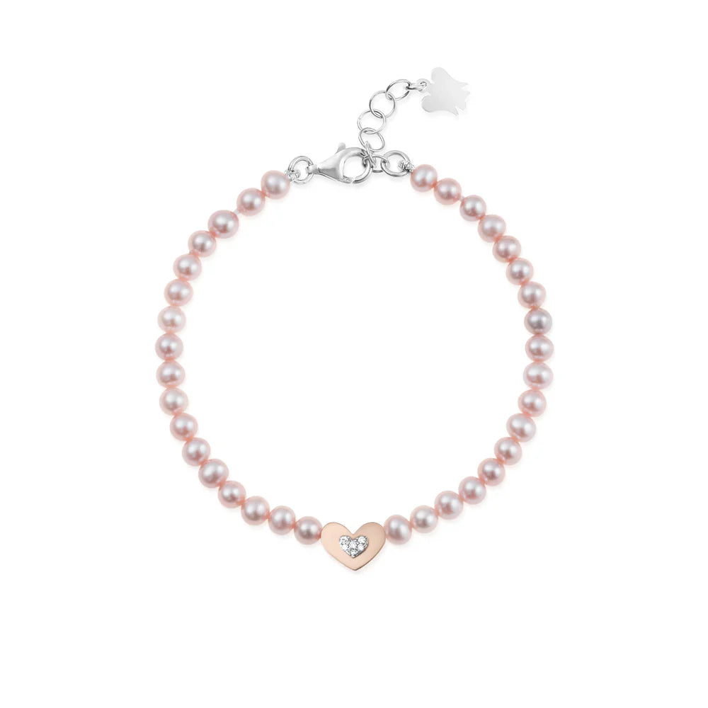 BRACCIALE ROBERTO GIANNOTTI di Perle Rosa con Cuore - GIA478