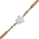 Bracciale Roberto Giannotti con cordino dorato in caucciù Alfabeto, lettera L - GIA700L