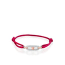 Bracciale Roberto Giannotti con cordino bordeaux, zirconi e Angelo rosato - GIA802B