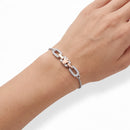 Bracciale Roberto Giannotti da donna in argento con zirconi e Angelo rosato - GIA803