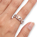 Anello Roberto Giannotti da donna in argento con zirconi e Angelo rosato - GIA805