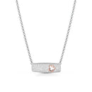 Collana Roberto Giannotti da donna in argento con zirconi e Angelo rosato - GIA806
