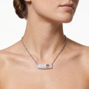 Collana Roberto Giannotti da donna in argento con zirconi e Angelo rosato - GIA806