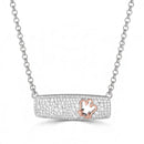 Collana Roberto Giannotti da donna in argento con zirconi e Angelo rosato - GIA806