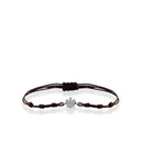 Bracciale ROBERTO GIANNOTTI con cordino nero, Angelo in argento e zirconi - GIA811