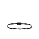 Bracciale ROBERTO GIANNOTTI con cordino nero, Ala in argento e zirconi - GIA813