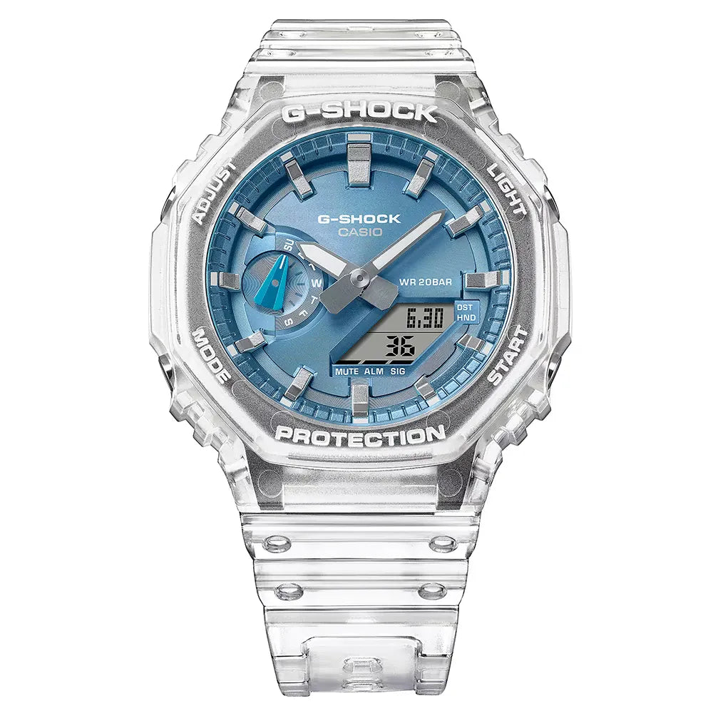 Orologio G-SHOCK Classic, Serie GA-2100 Unisex, Quadrante blu cielo 45MM - GM-2100BM-7A2ER