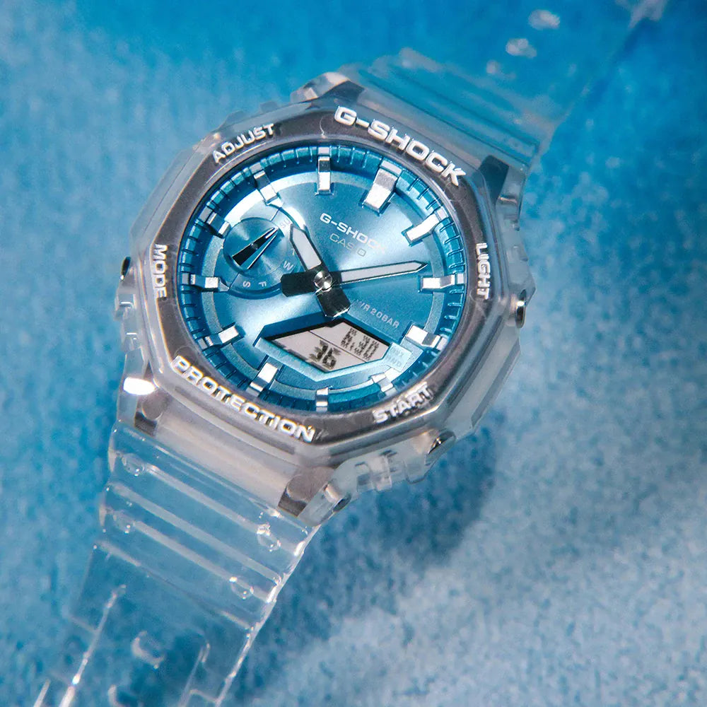 Orologio G-SHOCK Classic, Serie GA-2100 Unisex, Quadrante blu cielo 45MM - GM-2100BM-7A2ER