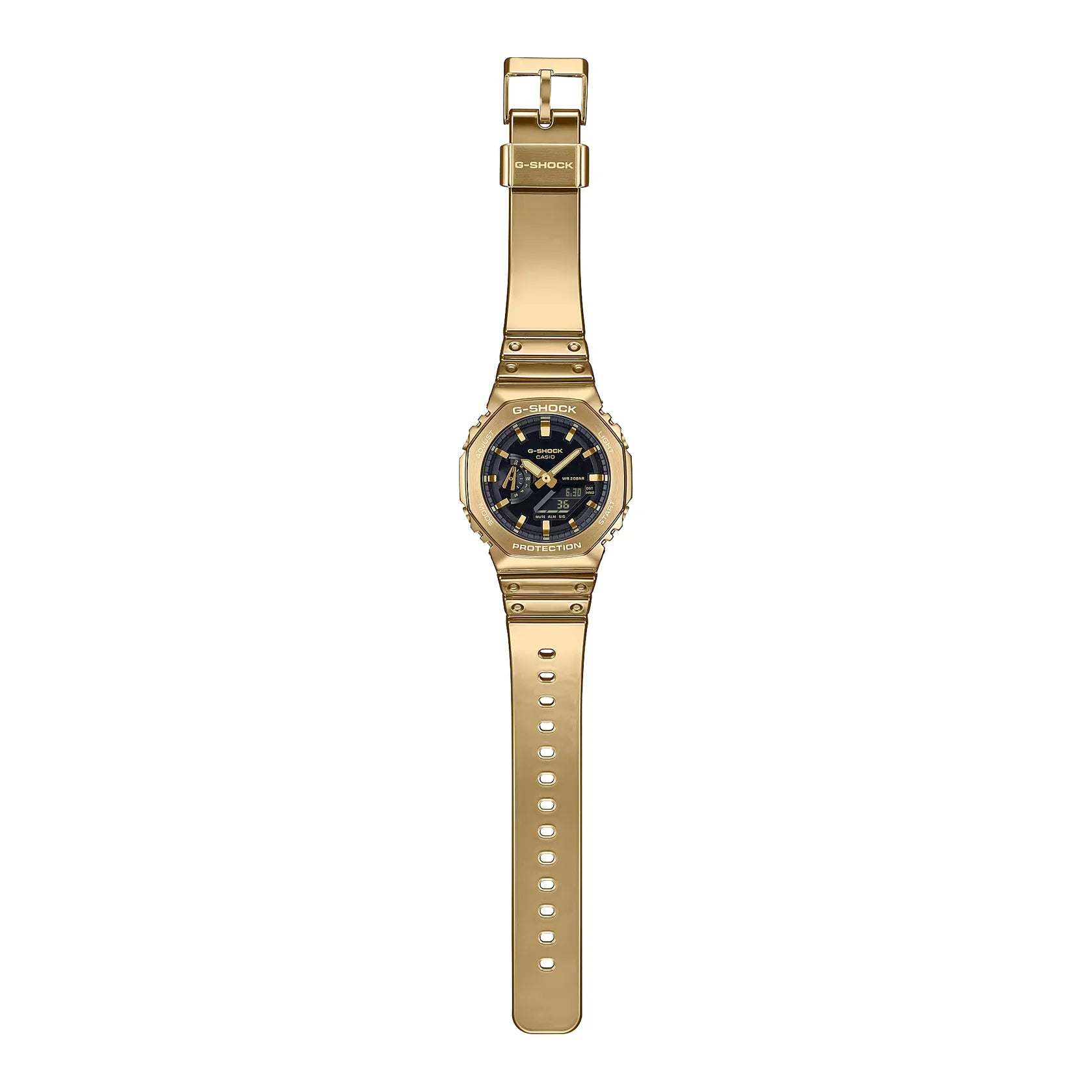 OROLOGIO G-SHOCK FINE METALLIC SERIES, COLLEZIONE G-STEEL, TOTAL GOLD, 44MM - GM-2100YMG-9AER