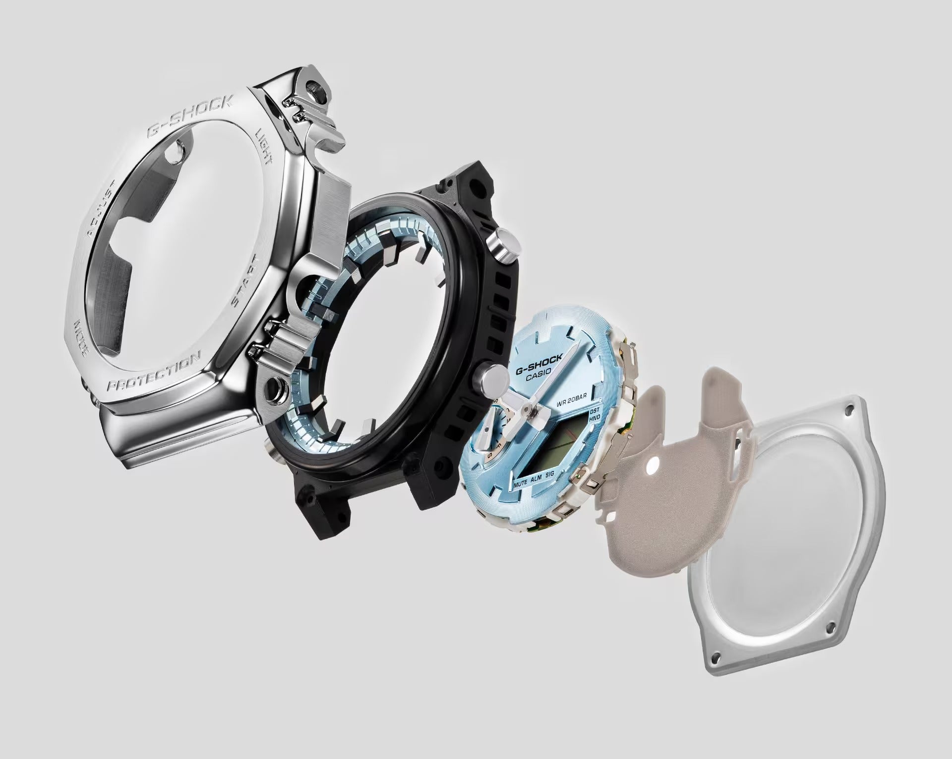 Orologio G-SHOCK Classic ,  GA-2100 analogico-digitale, color grigio ardesia, 44mm - GM-2110D-8AER