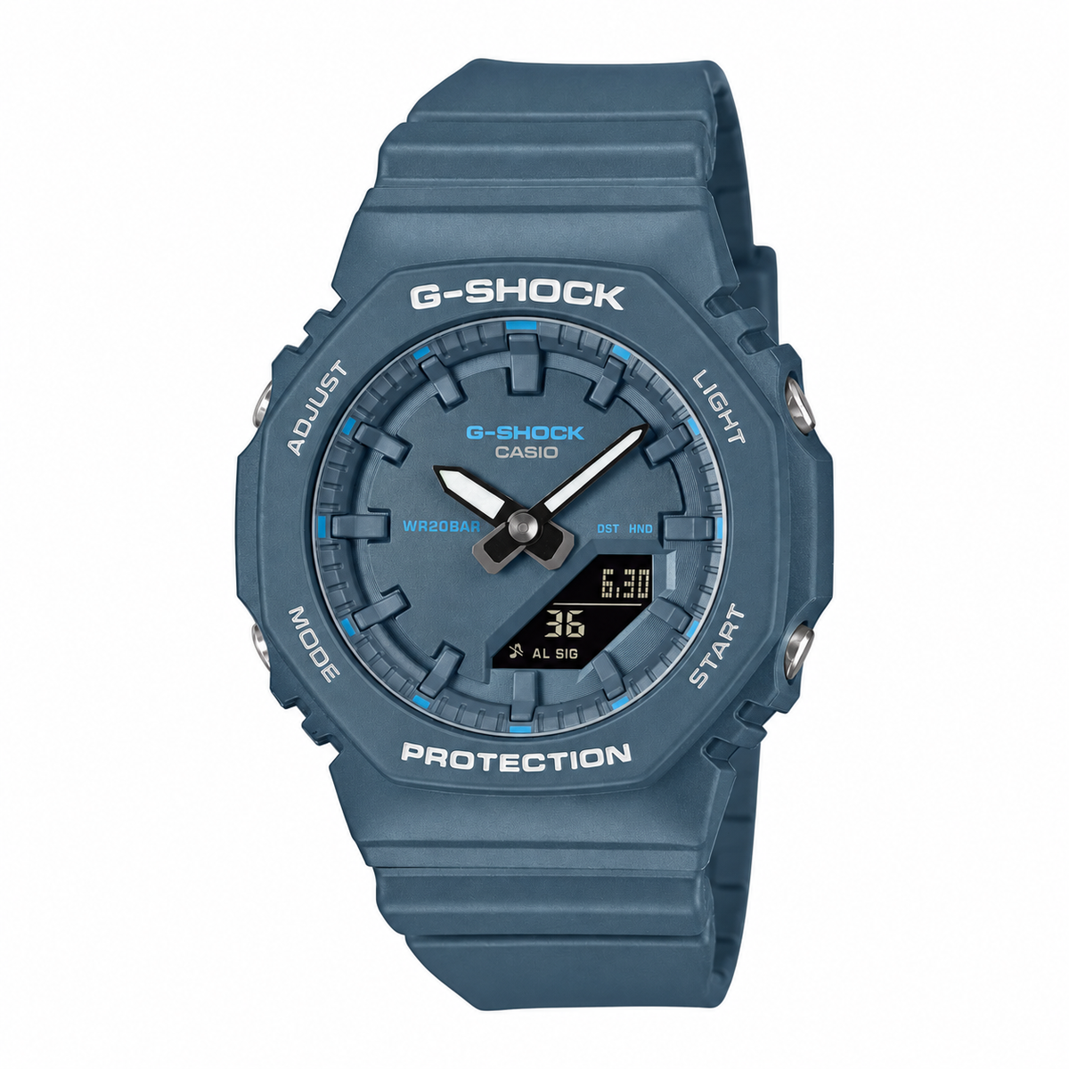 Orologio G-SHOCK Unisex ANALOGICO-DIGITALE, Serie GMA-P2100,  colore blu, 46mm - GMA-P2100BA-2AER