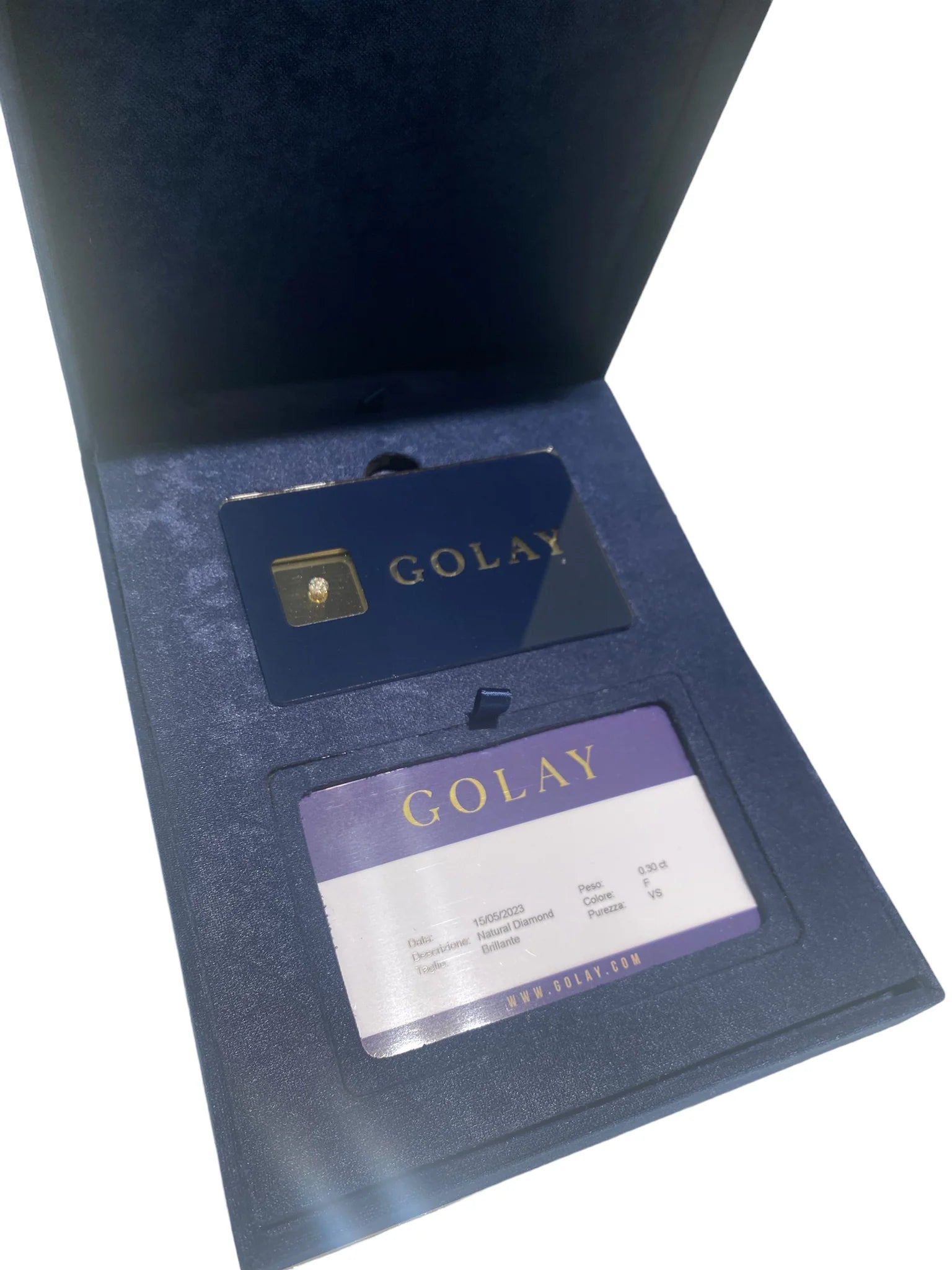 BLISTER RIGIDO IN PLEXIGLASS GOLAY 0.10ct - BLTGOLAY 0.10