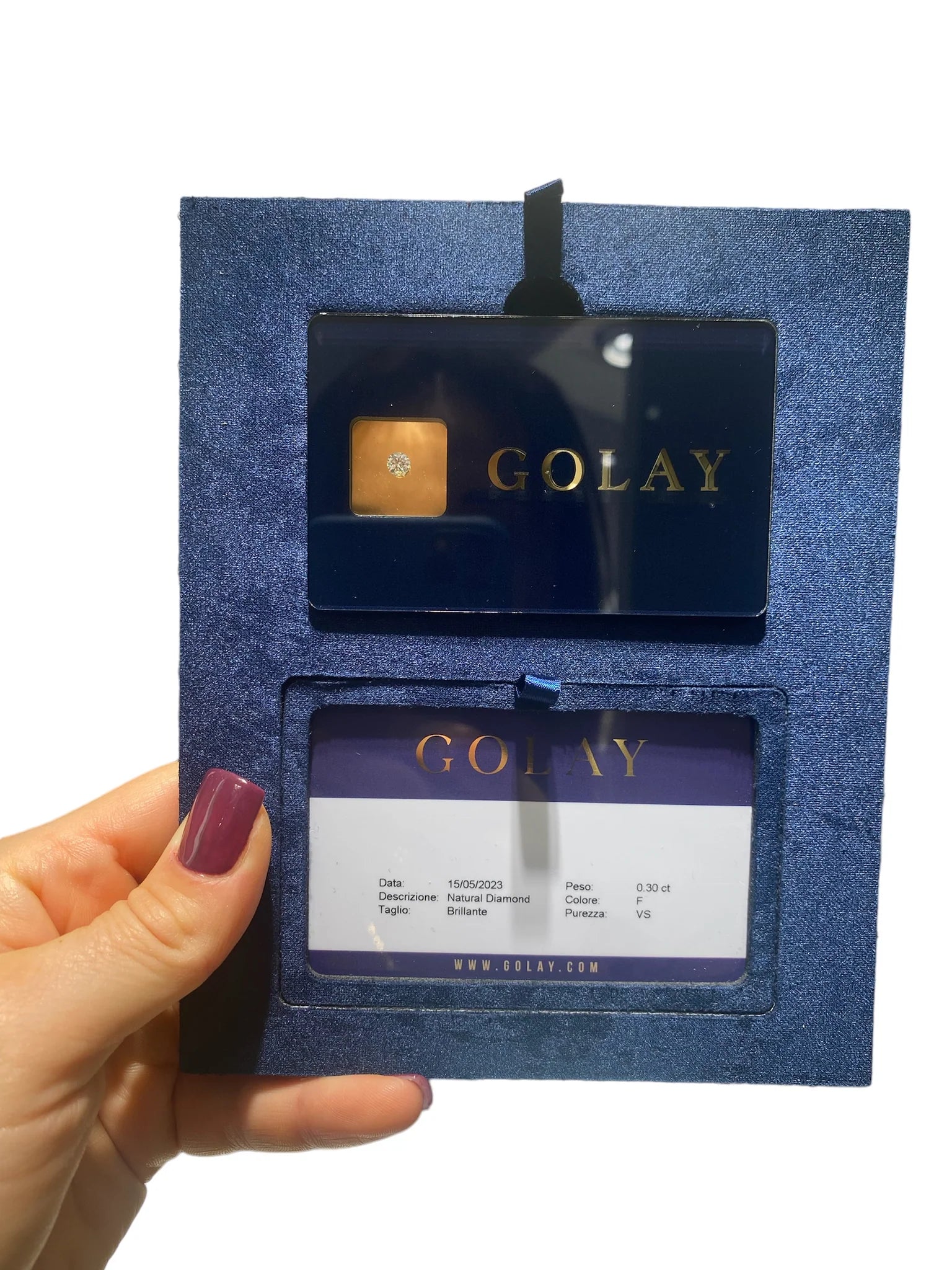 BLISTER RIGIDO IN PLEXIGLASS GOLAY 0.12ct - BLTGOLAY 0.12