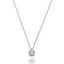 GOLAY - COLLANA PUNTO LUCE IN ORO BIANCO 18KT CON DIAMANTI TRA LE GRIFFE, 0.10ct - GPLC421DI08