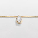 Girocollo oro rosa 18 kt con punto luce diamante a goccia collezione Io Luce, 0.24ct - GR39451D