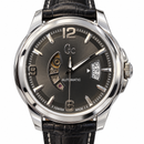 Orologio Uomo Guess Collection, Classica Automatic, Cuore aperto, datario a tre numeri, quadrante antracite, NOS, 42mm - X84003G5S