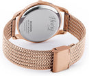 Orologio Henry London, quarzo e fasi lunari, quadrante bianco e cinturino color oro rosa, 39mm - HL39-LM-0162