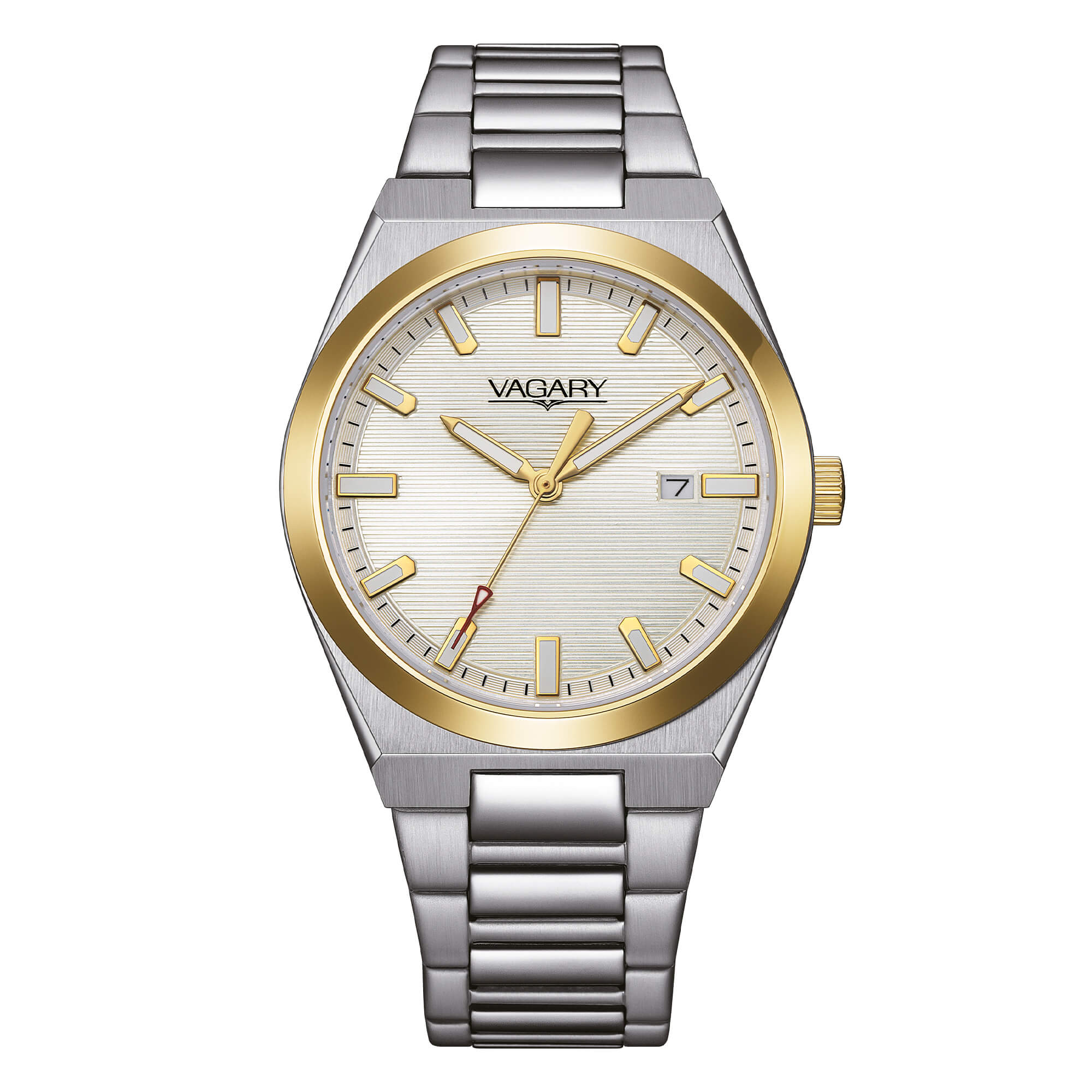 Orologio Vagary by Citizen, Timeless Unisex 38mm, QUARZO QUADRANTE bianco e ghiera dorata - IB9-735-11