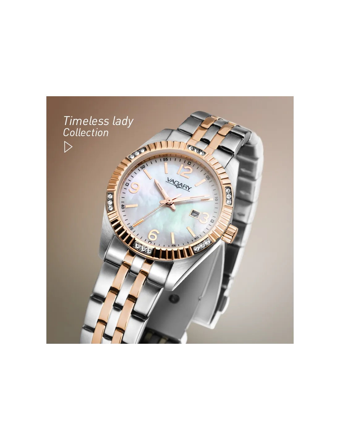Orologio Vagary by Citizen, Timeless Lady, Bicolor con quadrante madreperla, 31mm - IU2-332-11