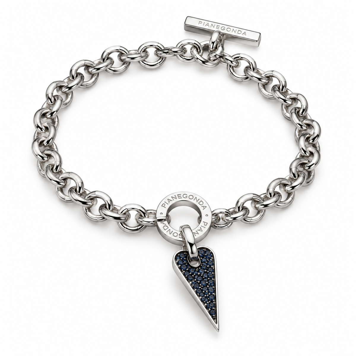 Bracciale Pianegonda in argento e zaffiri blu, collezione Glittering Love - BA010832