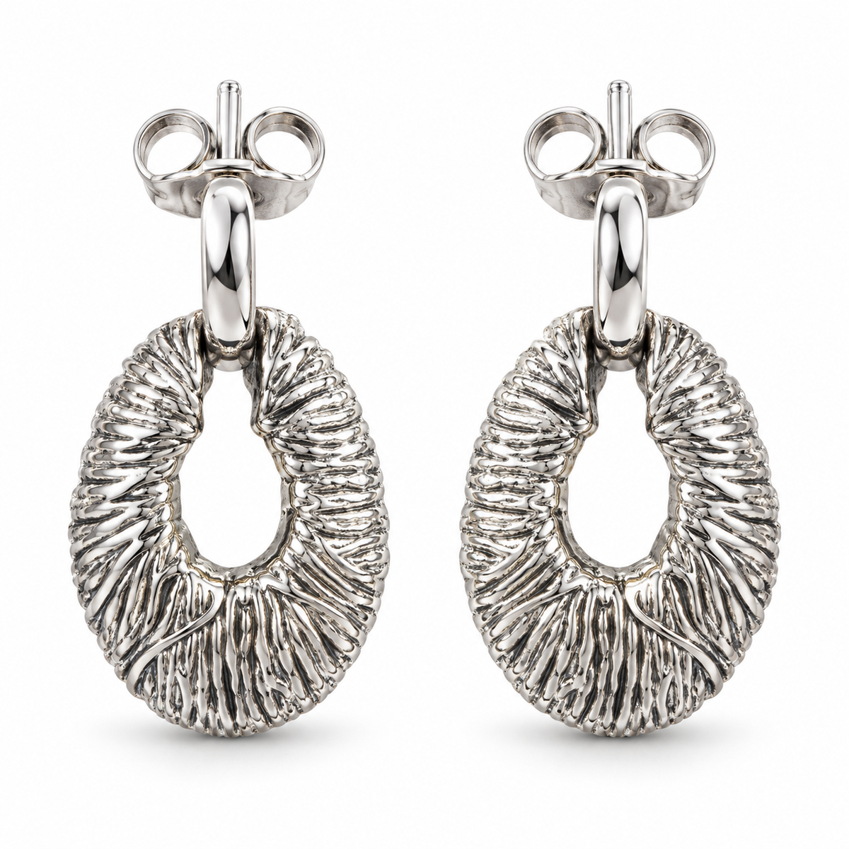 Orecchini Pianegonda in argento a lobo - OA010122