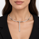 Pianegonda Collana rigida girocollo in argento 925 con ciondolo a stecca - CA010012