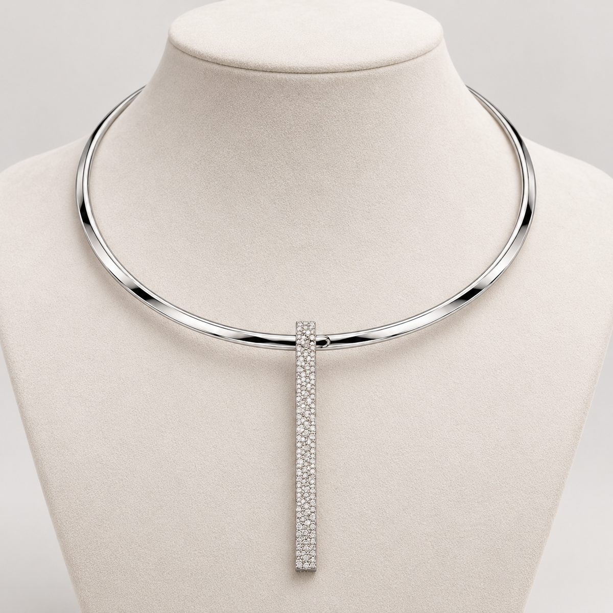 Pianegonda Collana rigida girocollo in argento 925 con ciondolo a stecca - CA010012