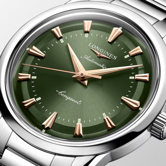 Orologio Conquest Heritage, quadrante verde smeraldo, 38mm - L16494026