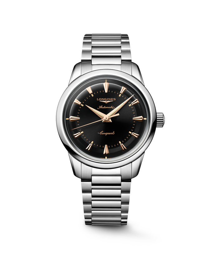 LONGINES CONQUEST HERITAGE, QUADRANTE NERO LUCIDO, 38MM - L16494526