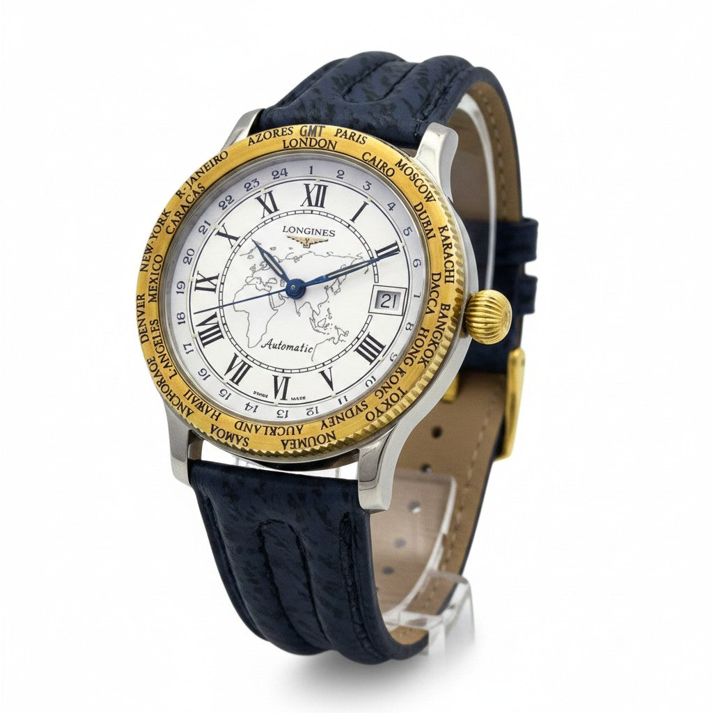 Orologio Longines Lindbergh "The Pioneers" GMT World Time — Edizione Limitata 309/1500, 41mm — NOS - L26105212